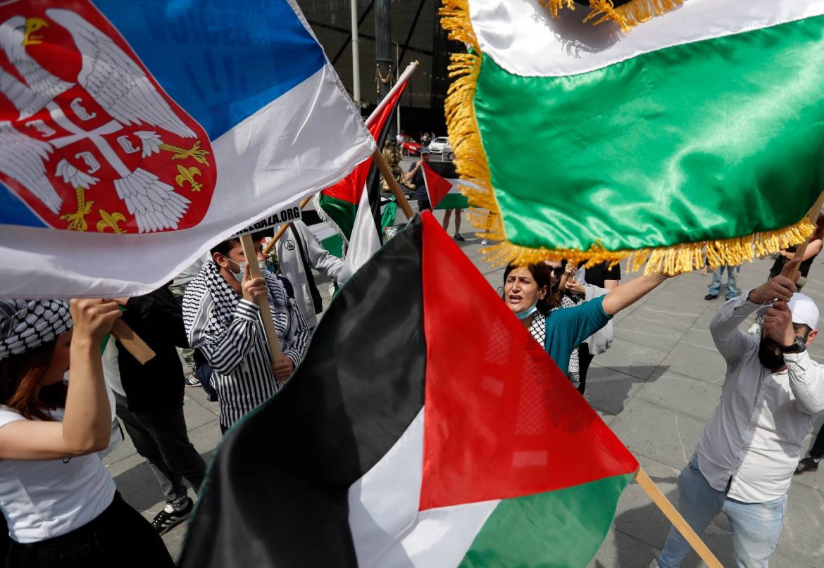 Skup Palestinaca u Beogradu u znak podrške palestinskom narodu