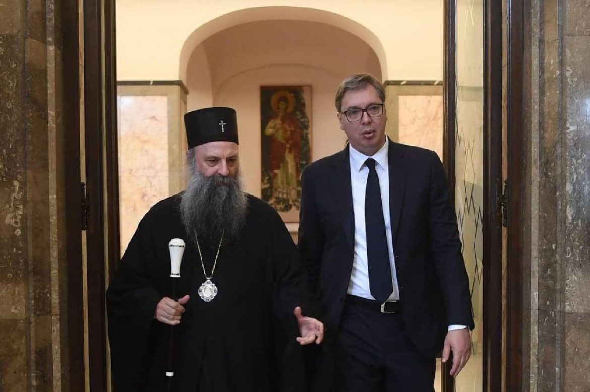 Patrijarh Porfirije i episkopi SPC na ručku kod Vučića