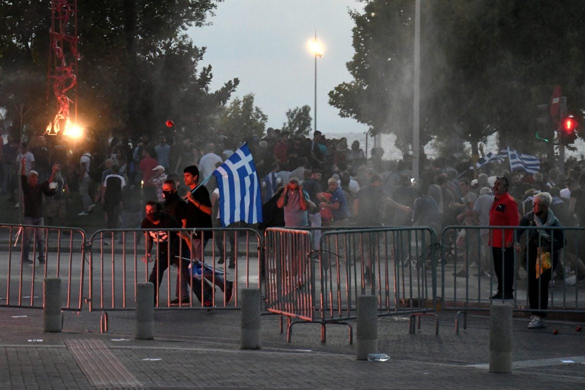 Protest u Solunu protiv obavezne vakcinacije