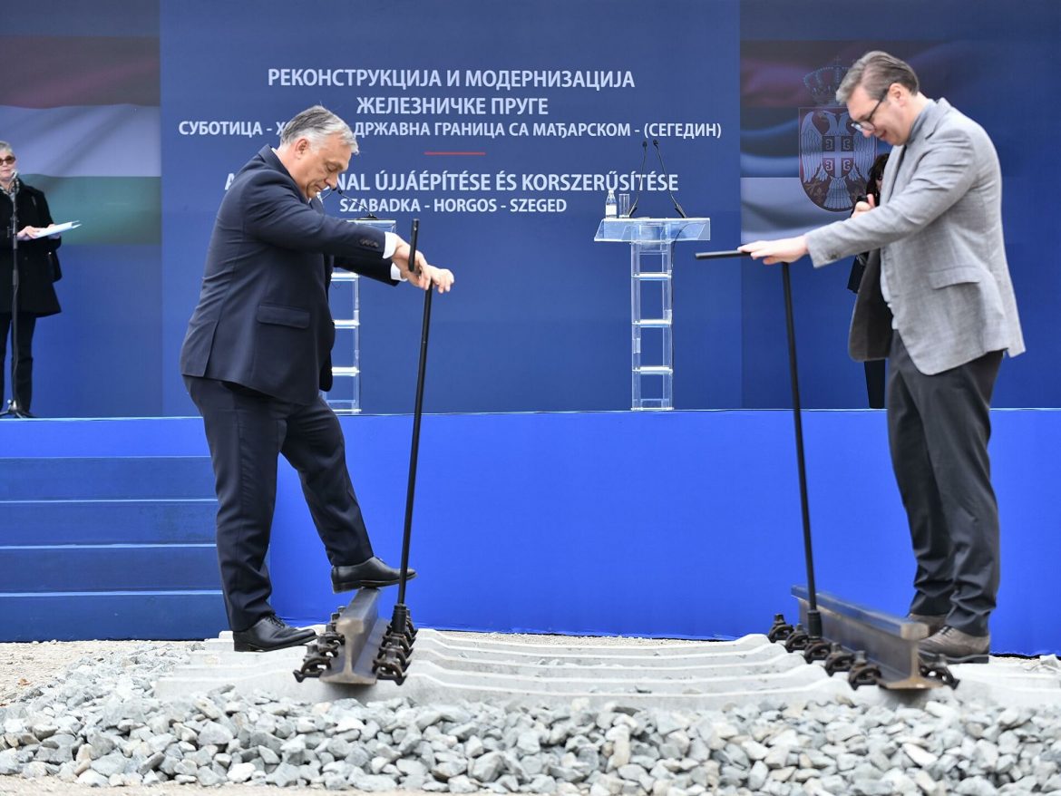 Vučić i Orban obeležili početak rekonstrukcije pruge od Subotice do Segedina
