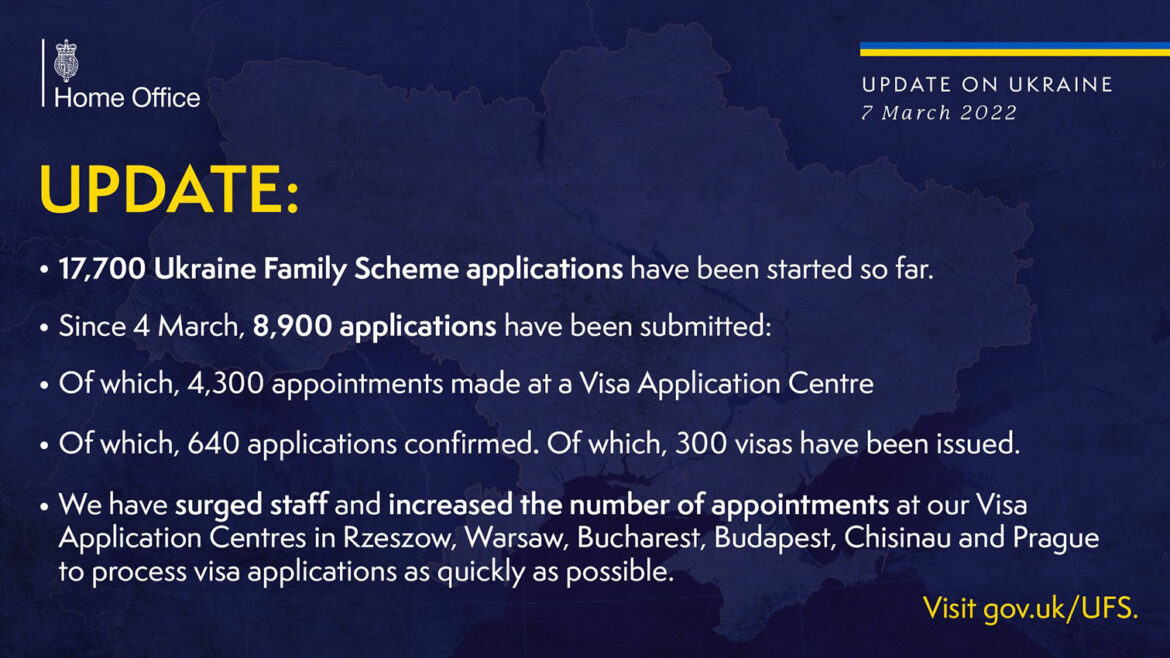 Velika Britanija pokreće šemu viza za ukrajinske porodice koje beže od rata, saopštila je britanska vlada
