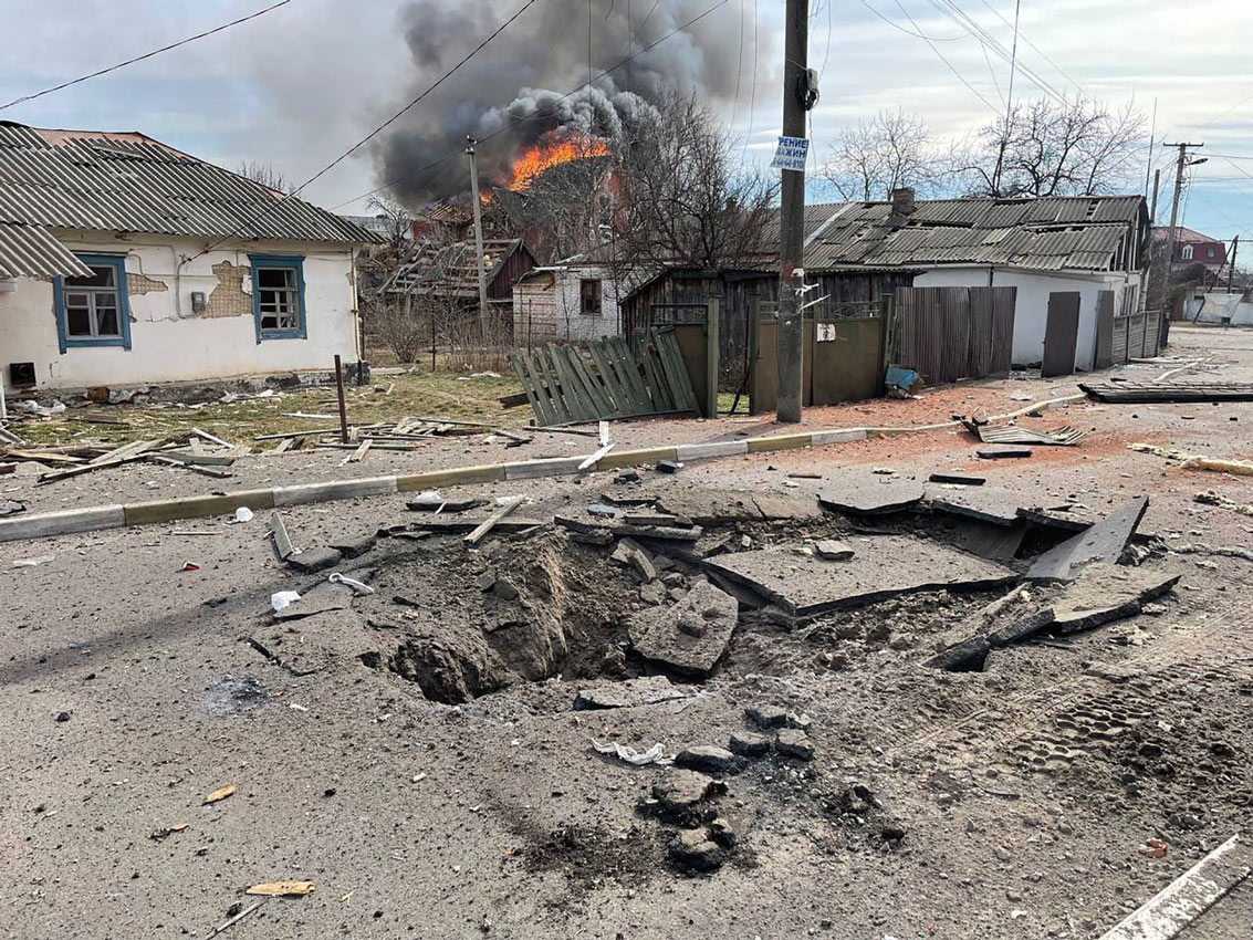 Značajna razaranja viđena u Makarivu, ukrajinskom selu 30 milja zapadno od Kijeva