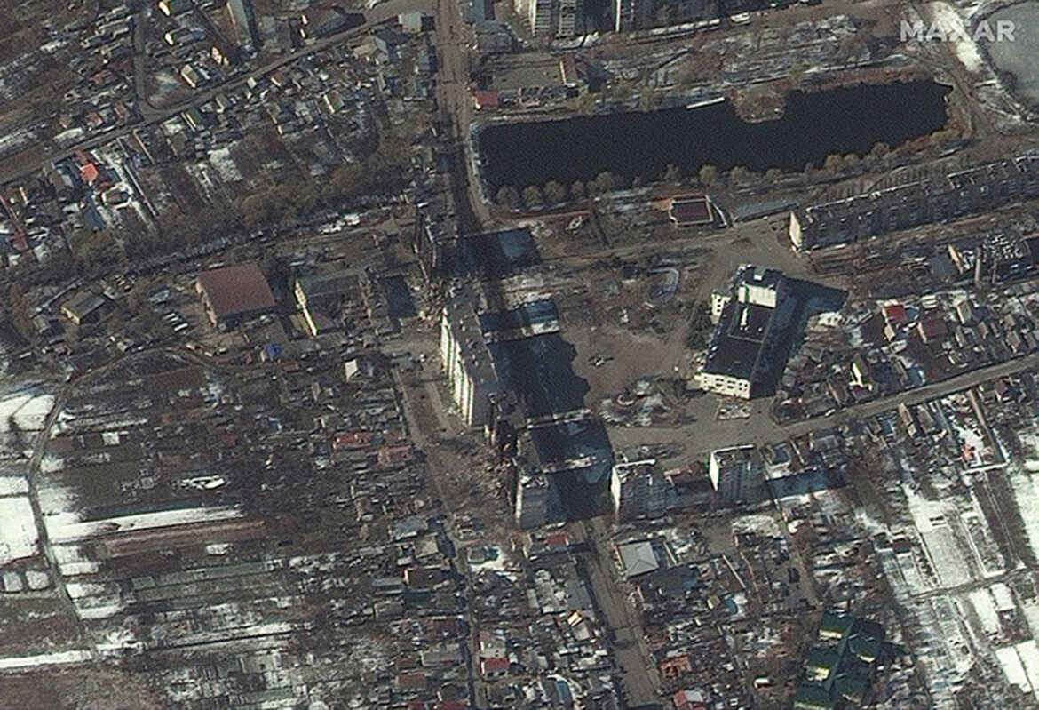 Satelitski snimci pokazuju da su predgrađa Kijeva pretrpela značajnu štetu