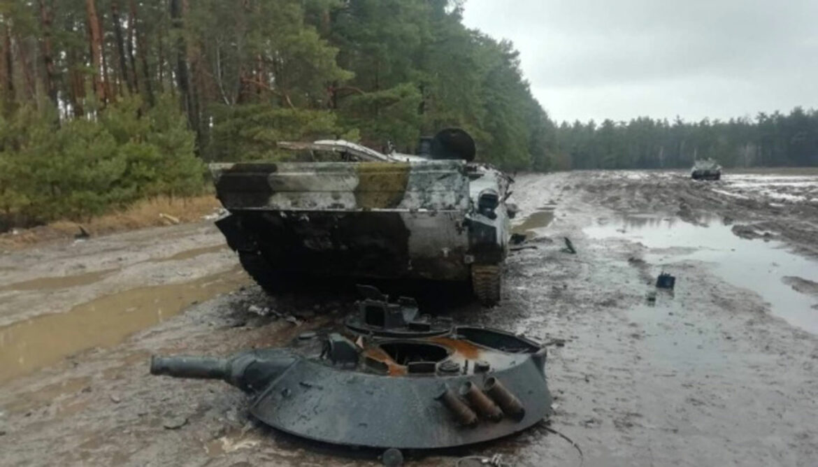 Šest ruskih tenkova, jedno borbeno vozilo pešadije uništeno izvoznim protivtenkovskim projektilima u borbi za Kijev