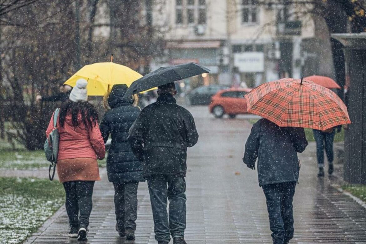 Danas kiša, susnežica i sneg, temperatura do 7 stepeni