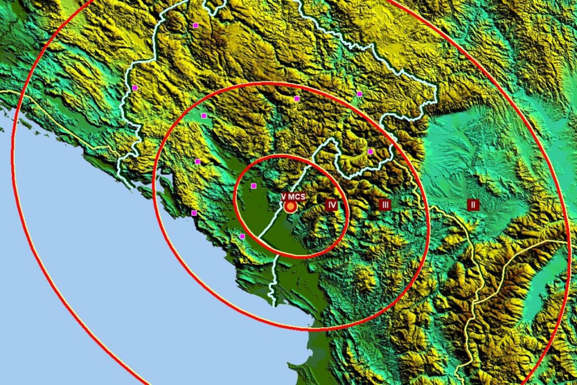 Zemljotres u Albaniji, registrovan i u Crnoj Gori