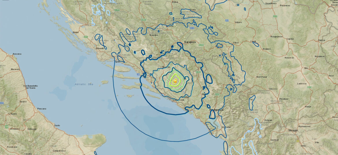 Zemljotres jačine 5,7 stepeni Rihterove skale pogodio BiH