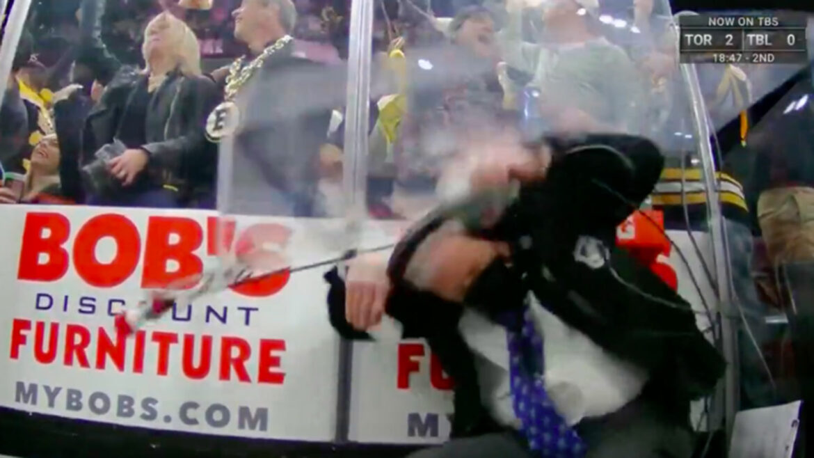 Zvaničnik hokeja na ledu povređen u bizarnom incidentu