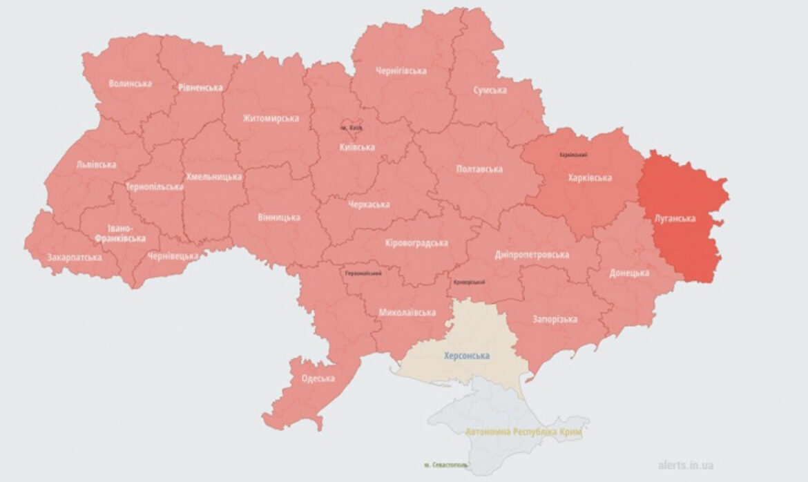 Alarm za uzbunu skoro u celoj Ukrajini