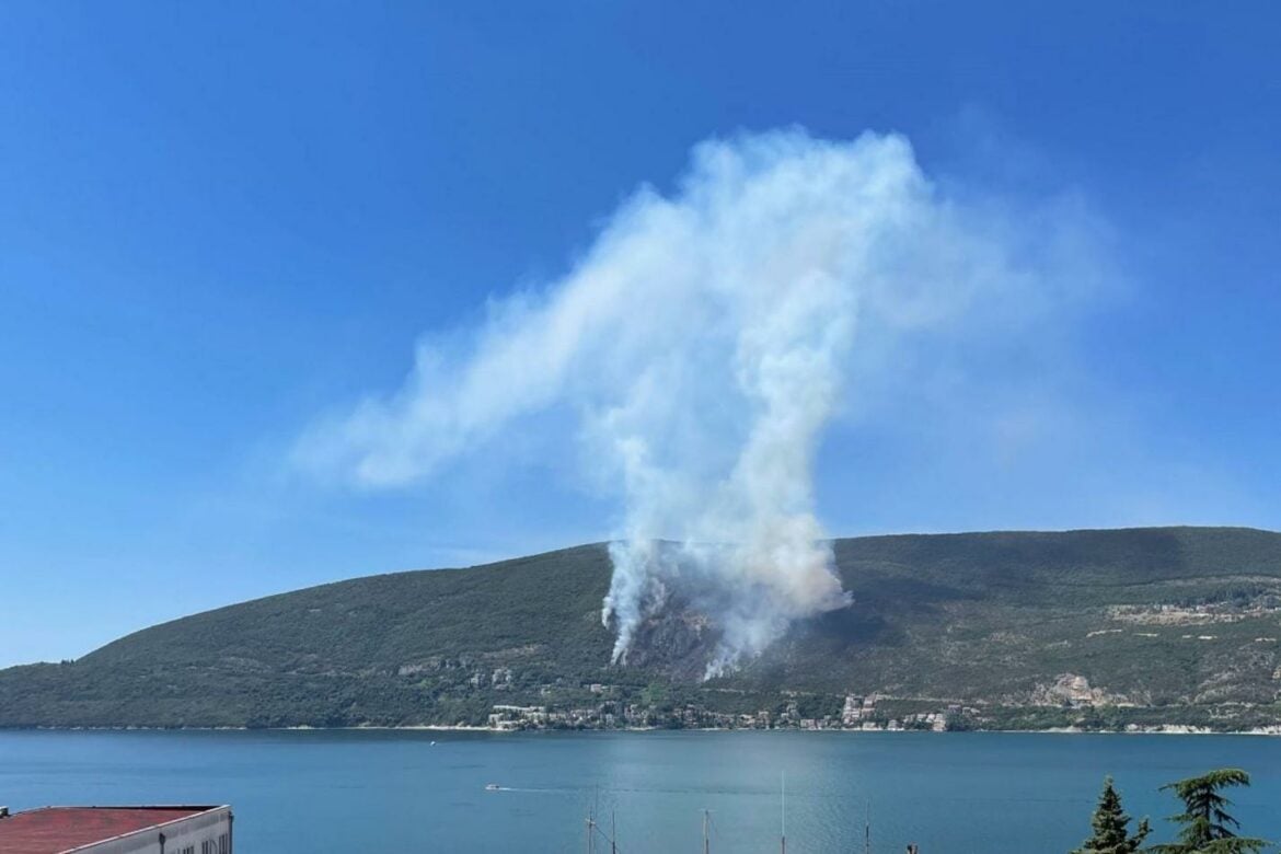 Požar kod Herceg Novog, gori nisko i suvo rastinje