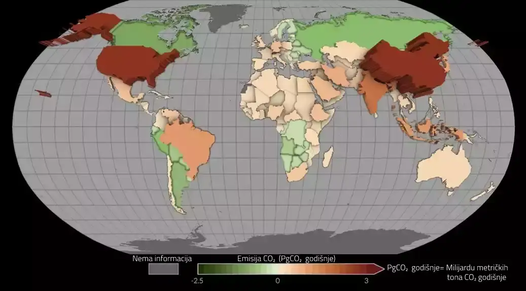 NASA analizira emisije ugljen-dioksida po zemljama