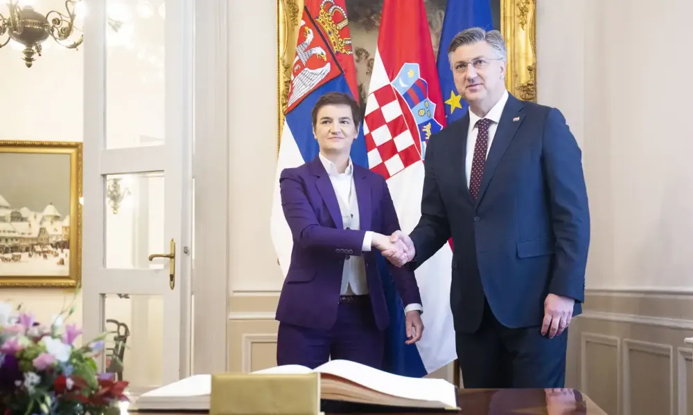 Brnabić se sastala sa Plenkovićem u Zagrebu