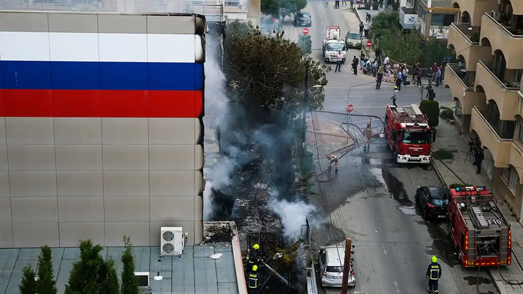 Izbio je veliki požar u Ruskom kulturnom centru u glavnom gradu Kipra