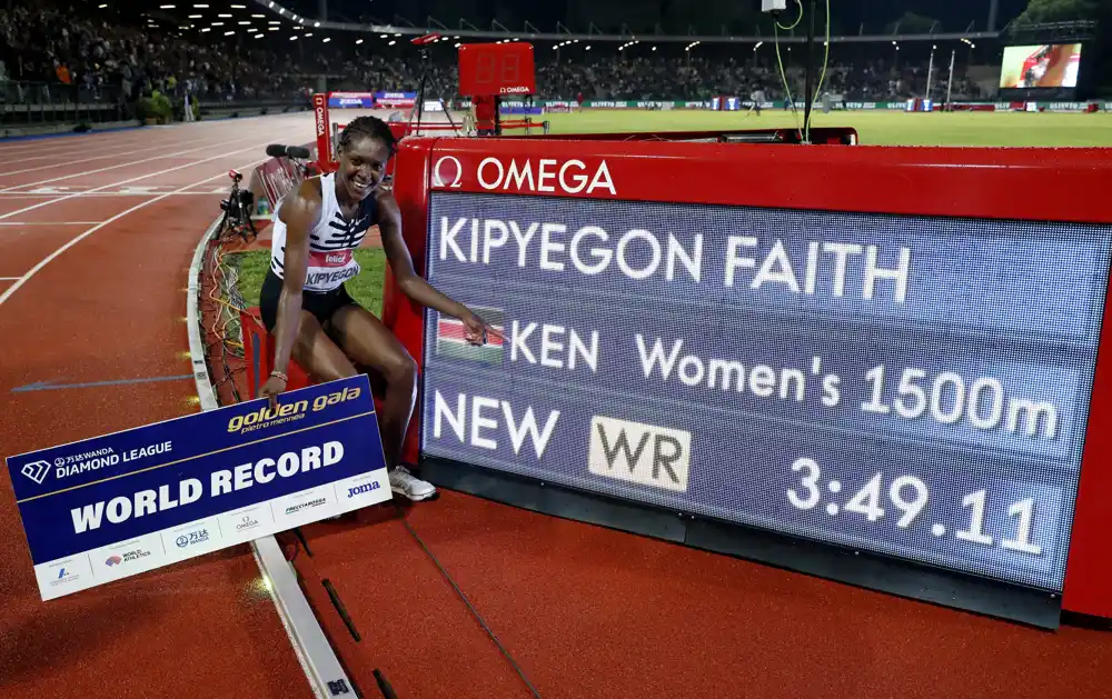 Kipjegon postavila svetski rekord na 1.500 metara za žene, Kerli pobedio na 100 metara u Firenci