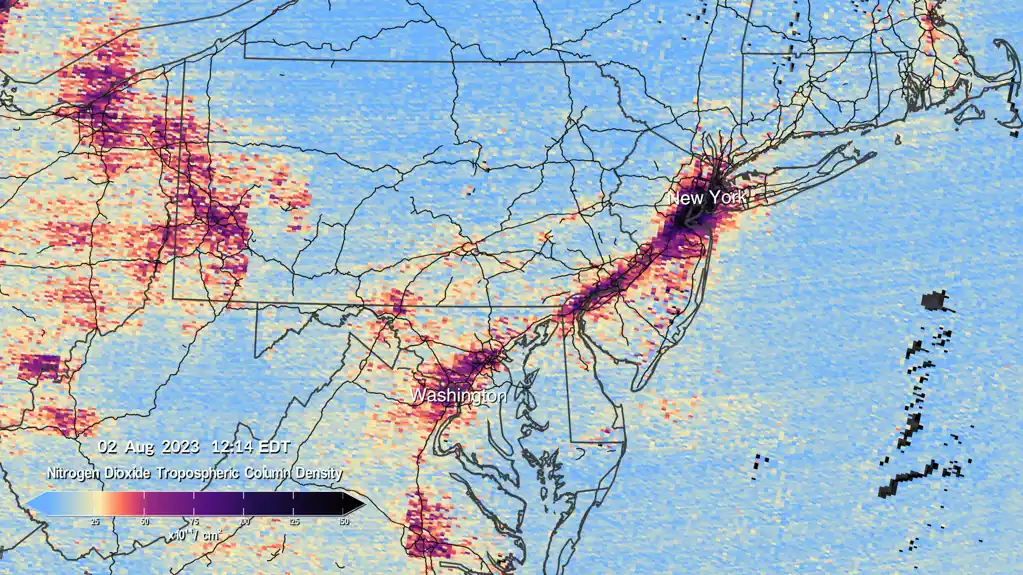 NASA deli slike iz američkog instrumenta za praćenje zagađenja