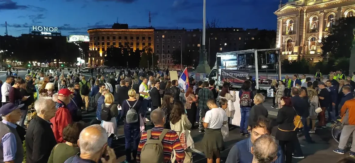 Završen protest „Srbija protiv nasilja“ u Beogradu