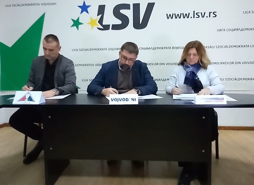 Kostreš, Čonga i Papuga potpisali koaliciju: Borićemo se za demokratsku, multietničku i jaku Vojvodinu