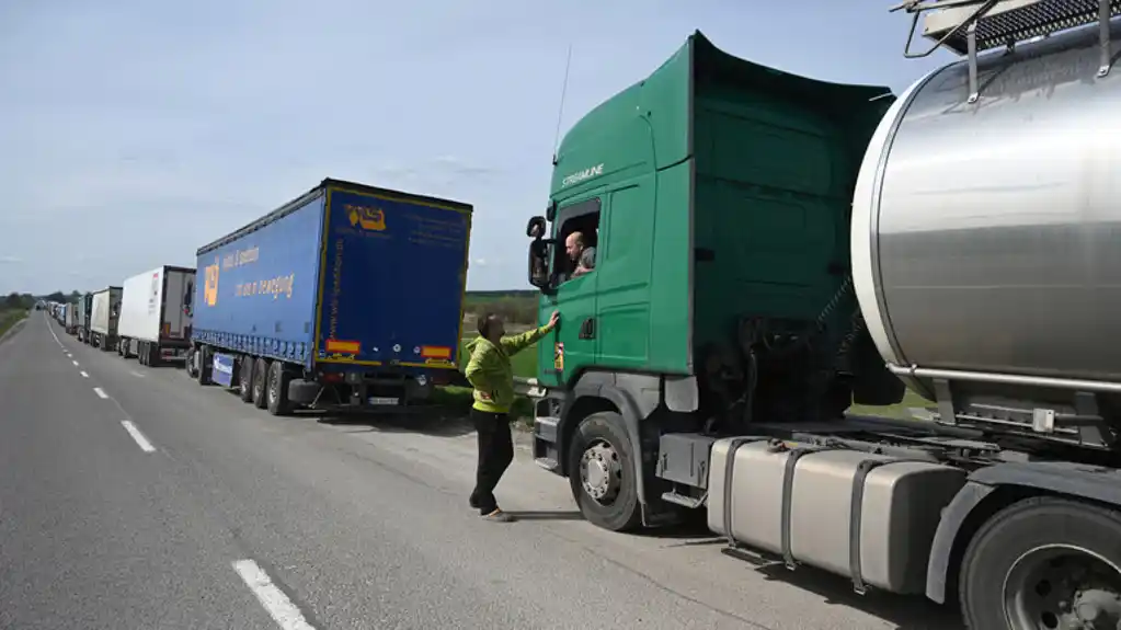 Protest kamiondžija EU zbog blokiranja graničnih prelaza sa Ukrajinom