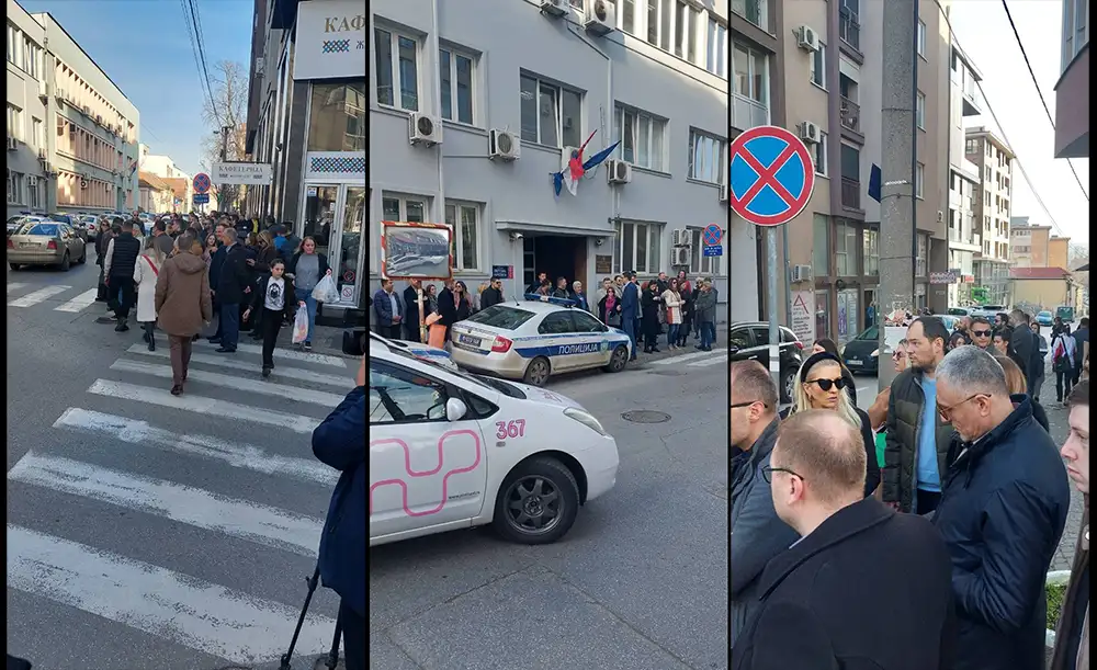 Protest kragujevačkih advokata zbog primene sile policijskog službenika na njihovog kolegu