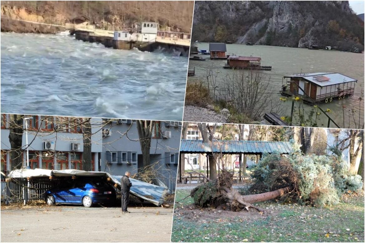 Snažan vetar u Zapadnoj Srbiji nosio krovove, čupao stabla