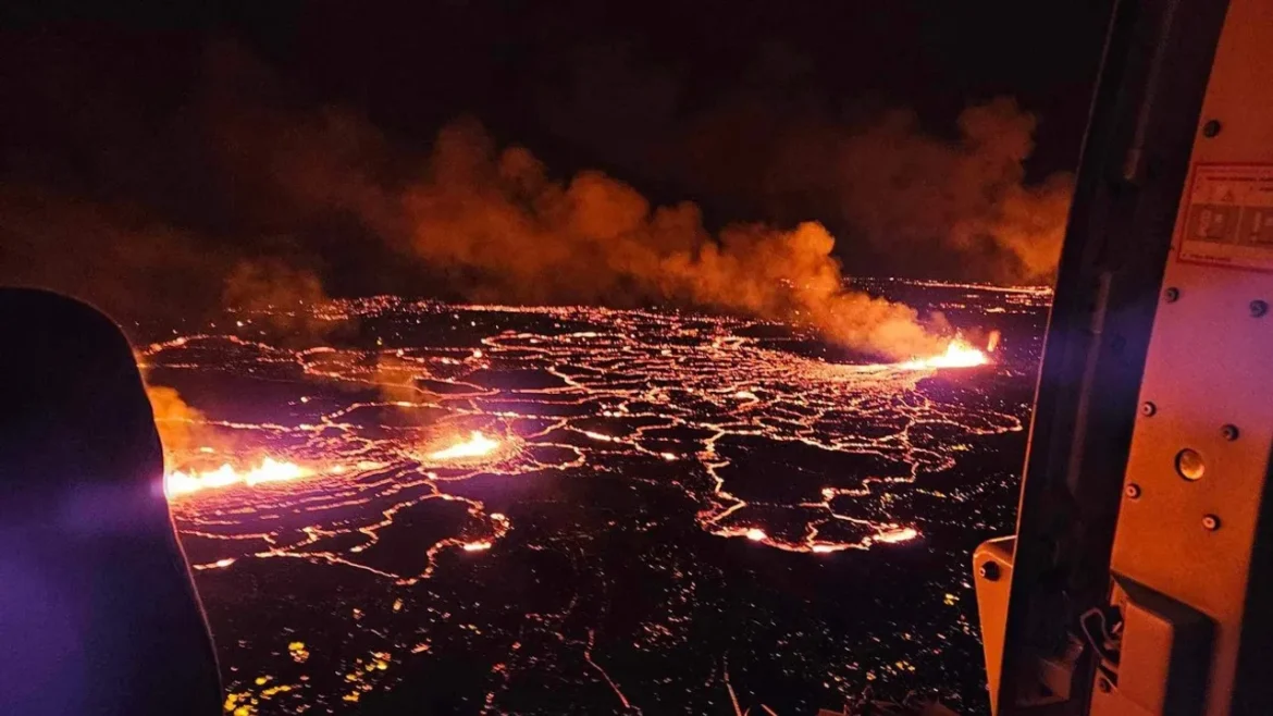 Lava guta grad na Islandu, gore kuće