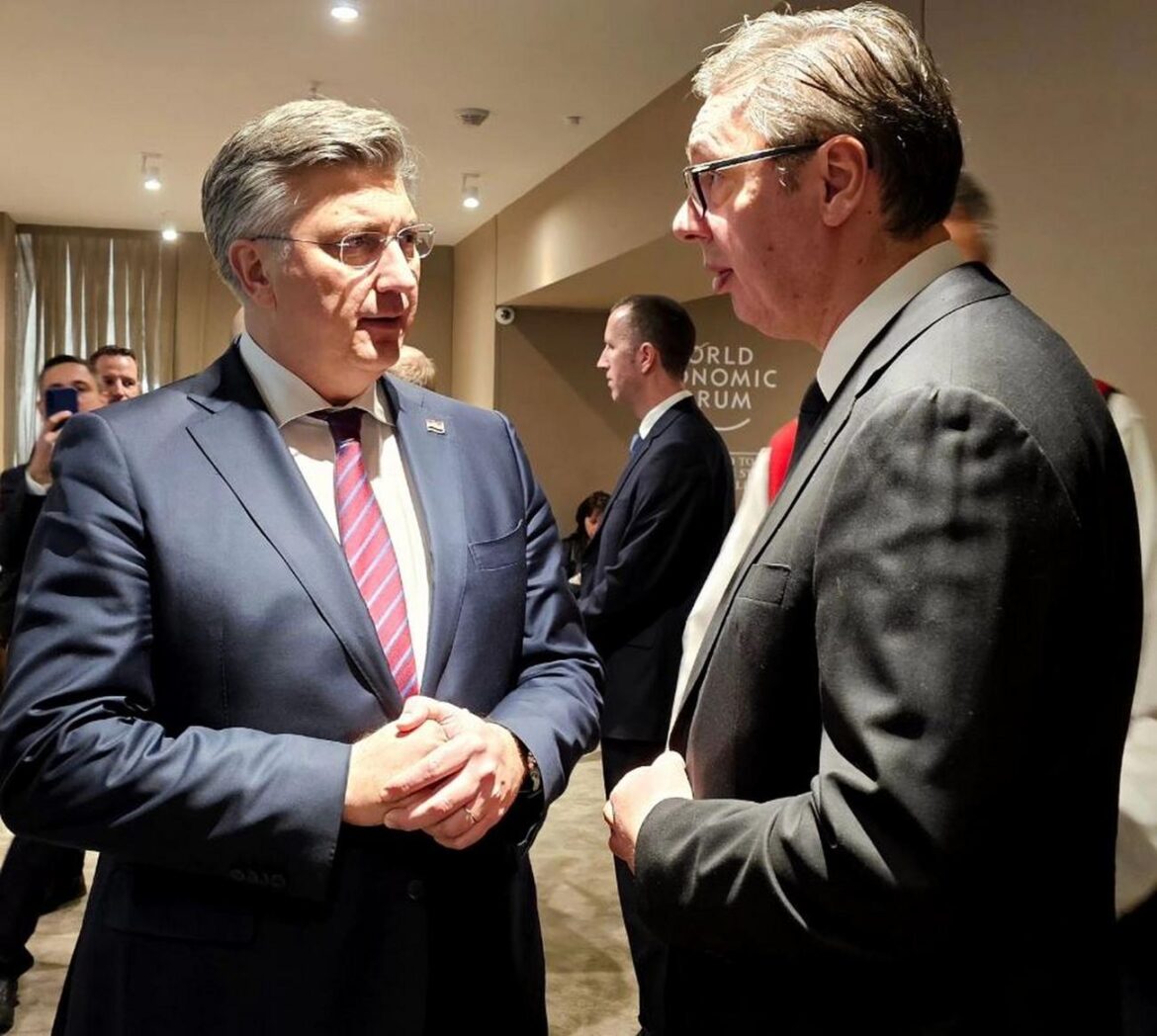 Plenković sa Vučićem u Davosu