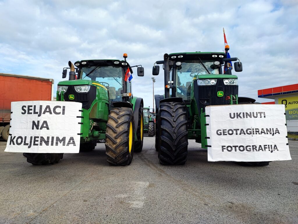 Protest poljoprivrednika u Hrvatskoj zbog nelojalnog uvoza