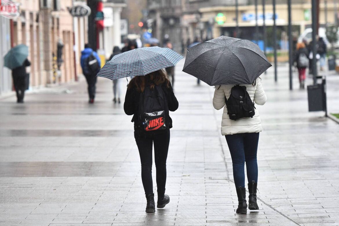 Sutra oblačno sa slabom kišom, temperatura do 14 stepeni