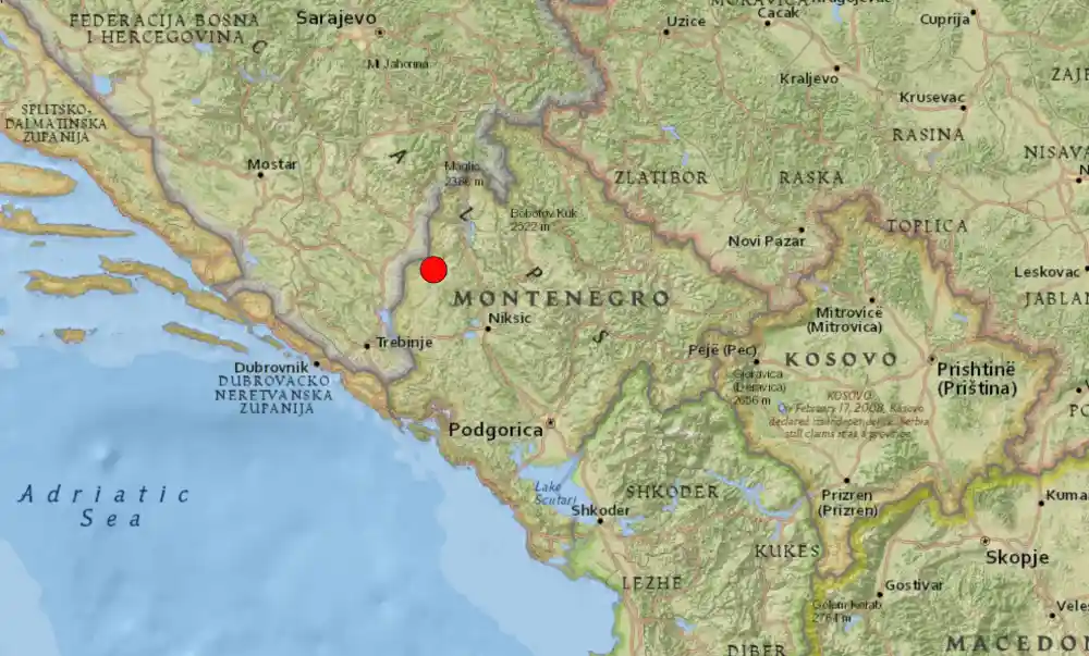 Zemljotres jačine 5.3 stepena pogodio Crnu Goru