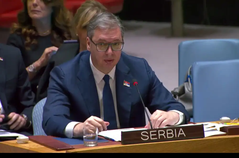 Predsednik Vučić ponosan na borbu Srbije u UN