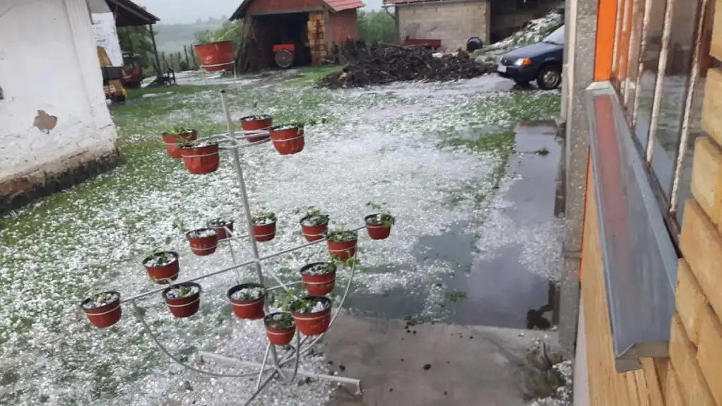 Grad pogodio nekoliko sela kod Topole, šteta na poljoprivredim kulturama velika