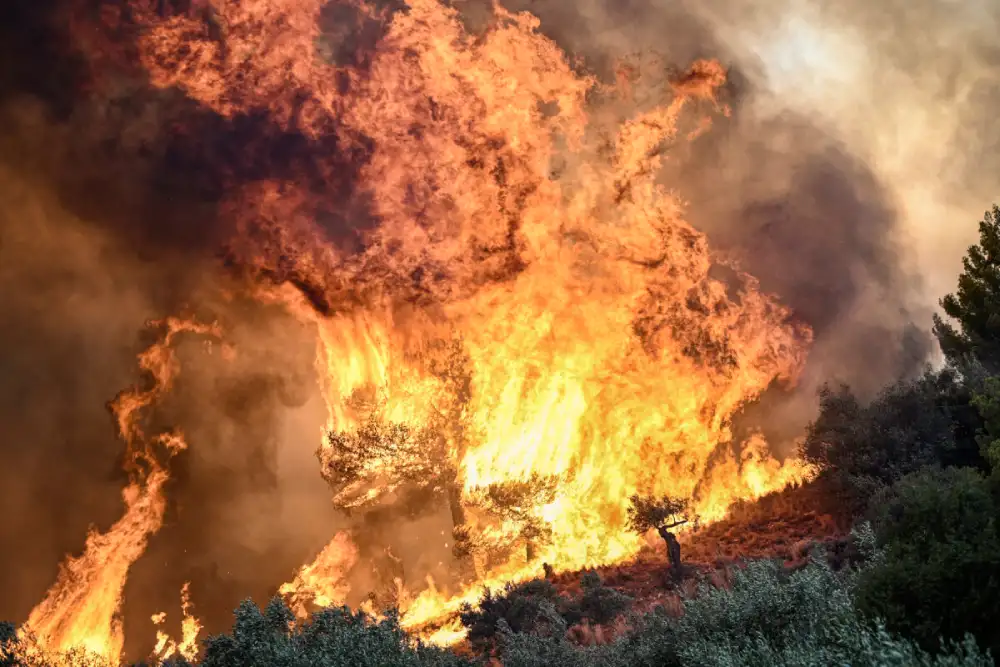 Požari kod Atine – pet helikoptera, dva kanadera i 60 vatrogasaca gase vatru