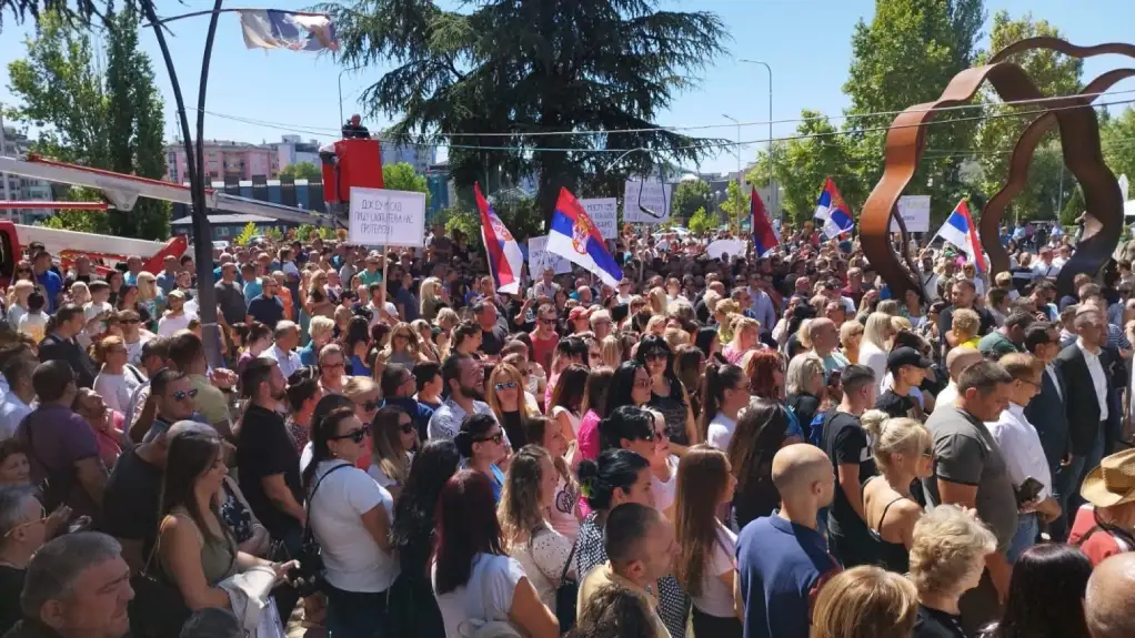 Protest Srba sa severa KiM zbog najave Prištine o otvaranju mosta na Ibru