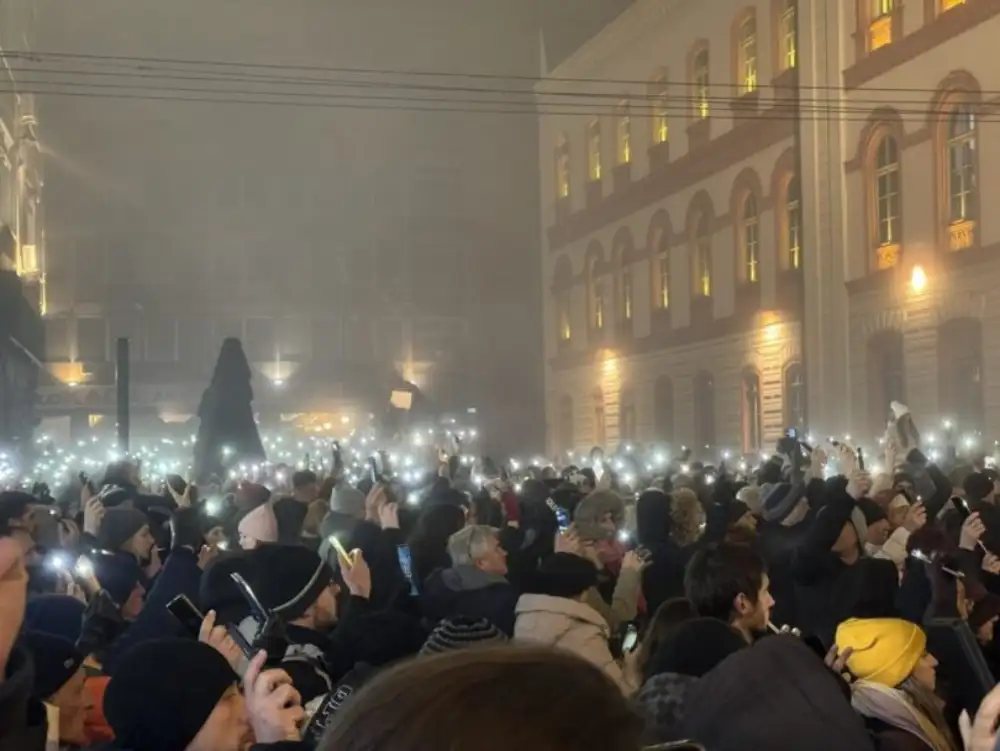 Studenti u blokadi u tišini dočekali Novu godinu