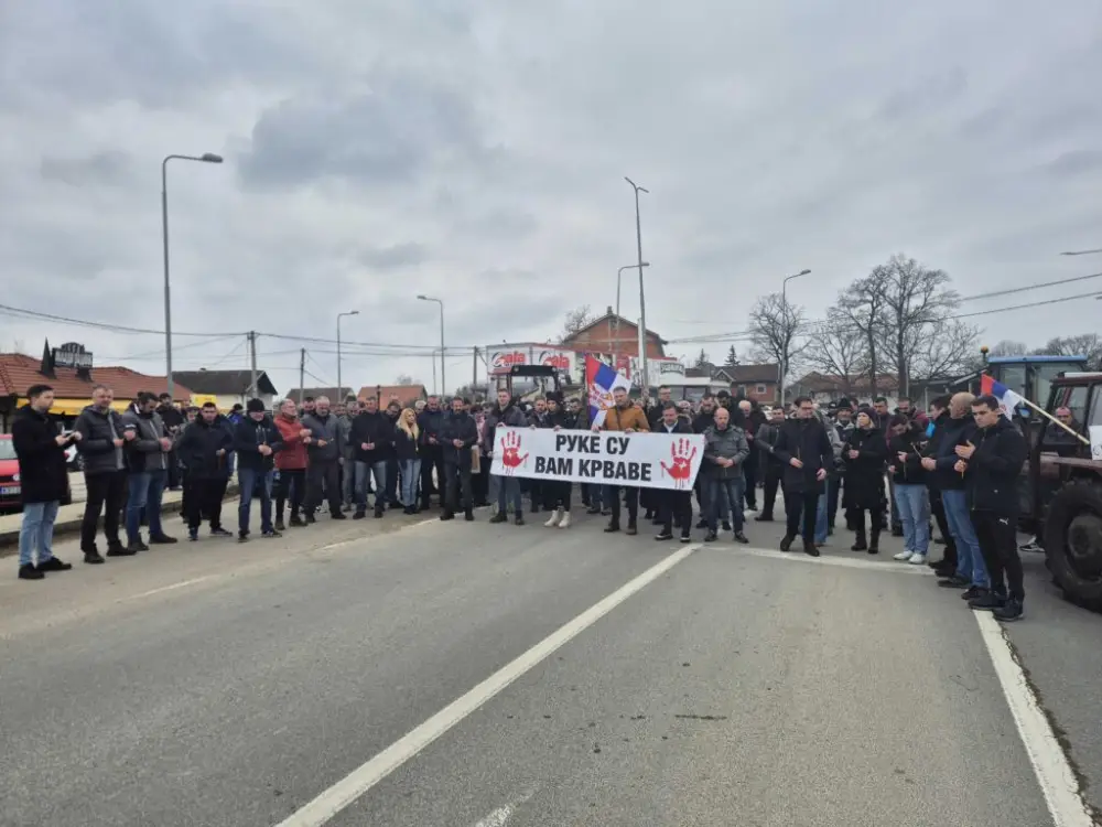 Protest poljoprivrednika kod Loznice i Bogatića