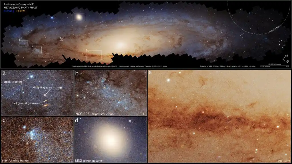 Panorama galaksije Andromeda otkriva stotine miliona zvezda