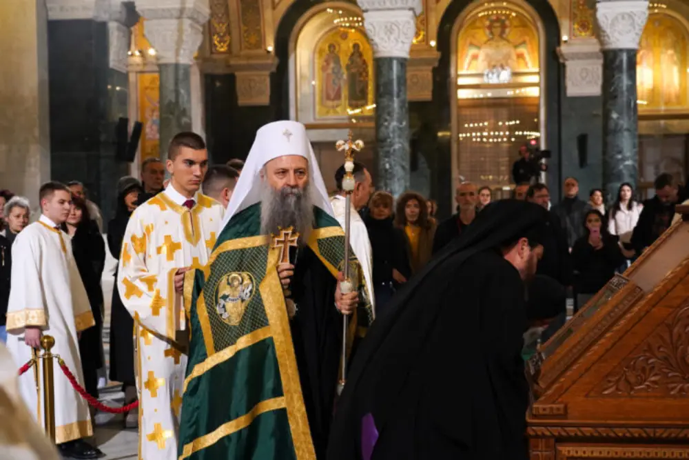 Patrijarh Porfirije služio Božićnu liturgiju u Hramu Svetog Save